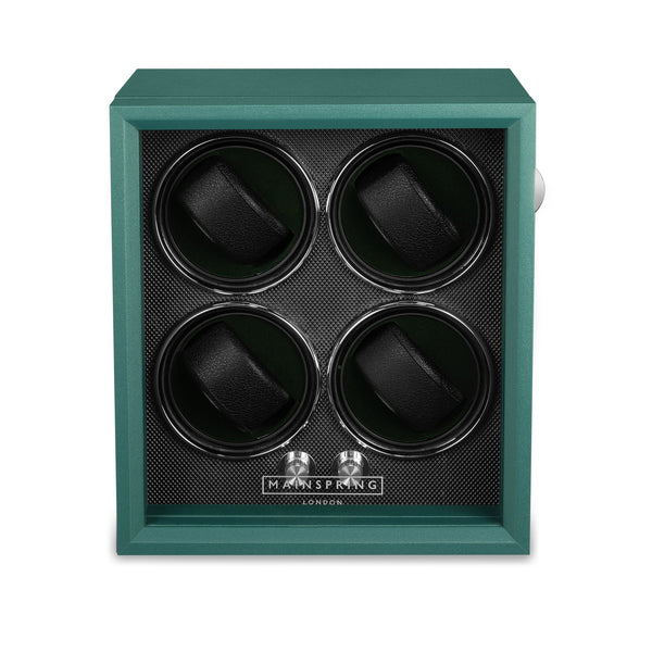 Mainspring Oxford Guardian 4-Slot Watch Winder - Green