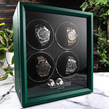 Mainspring Oxford Guardian 4-Slot Watch Winder - Green