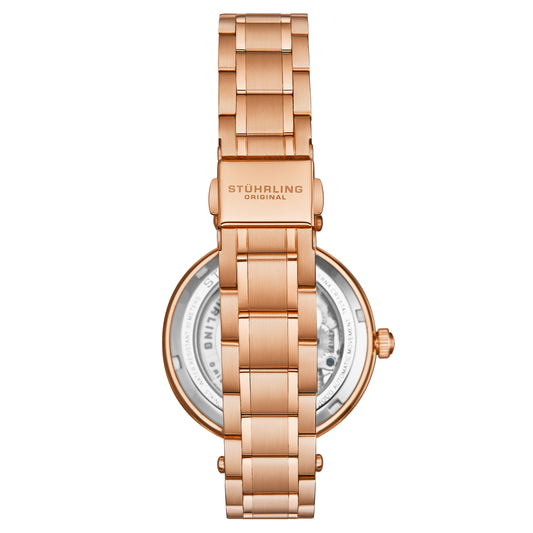Radiant Elegance Automatic Skeleton Rose/Stainless | Rose Dial