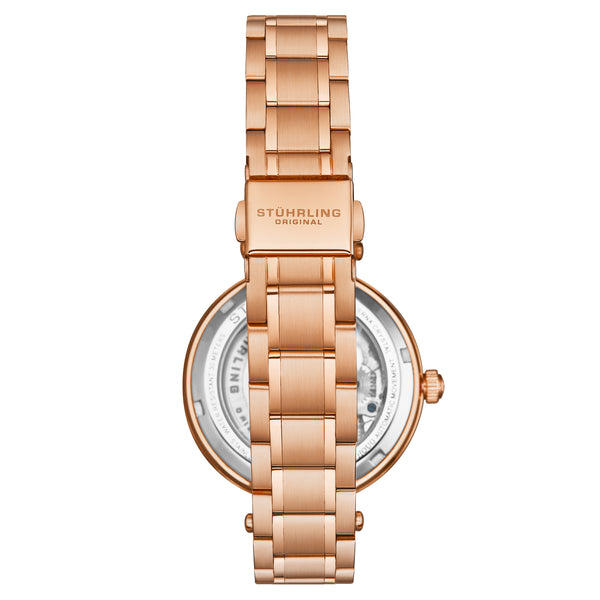 Radiant Elegance Automatic Skeleton Rose/Stainless | Rose Dial