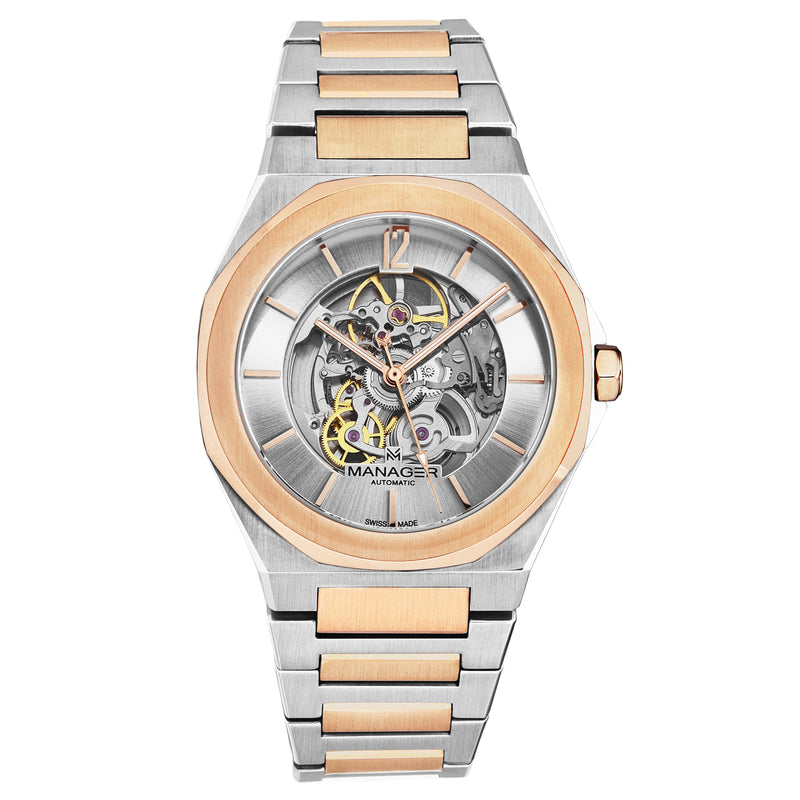 Open mind MAN-RO-05-BM / Silver / Two-Tone | Silver Dial