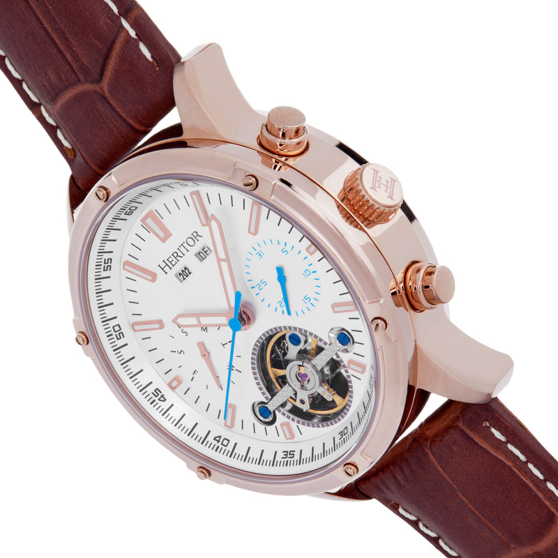 Wilhelm Brown/Rose Gold | Silver Dial
