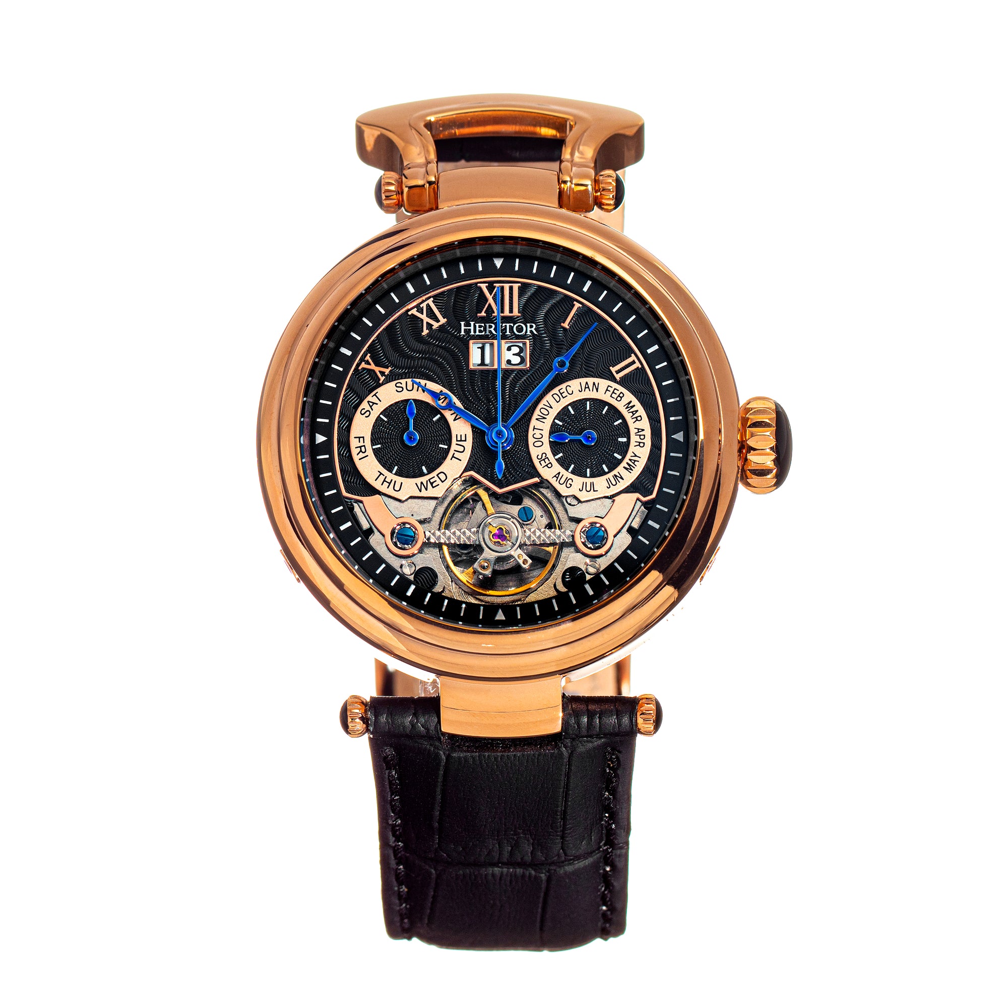 Ganzi Rose Gold/Black | Black Dial