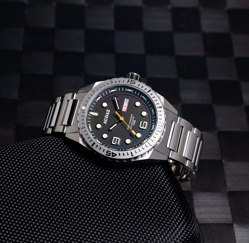 Tri-Hawk Tritium Black with Luminous Glow Black Dial