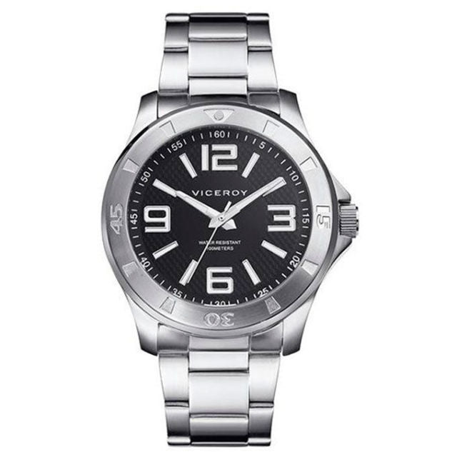 Viceroy 1 Men's Sport Luminous Black Dial Stainless Steel Watch | Black Dial