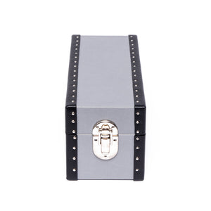 Kensington Leather Two-Watch Box Grey