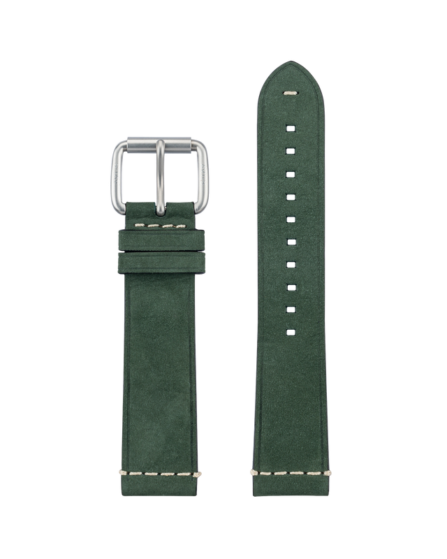 Roller Buckle Straps Green / Leather