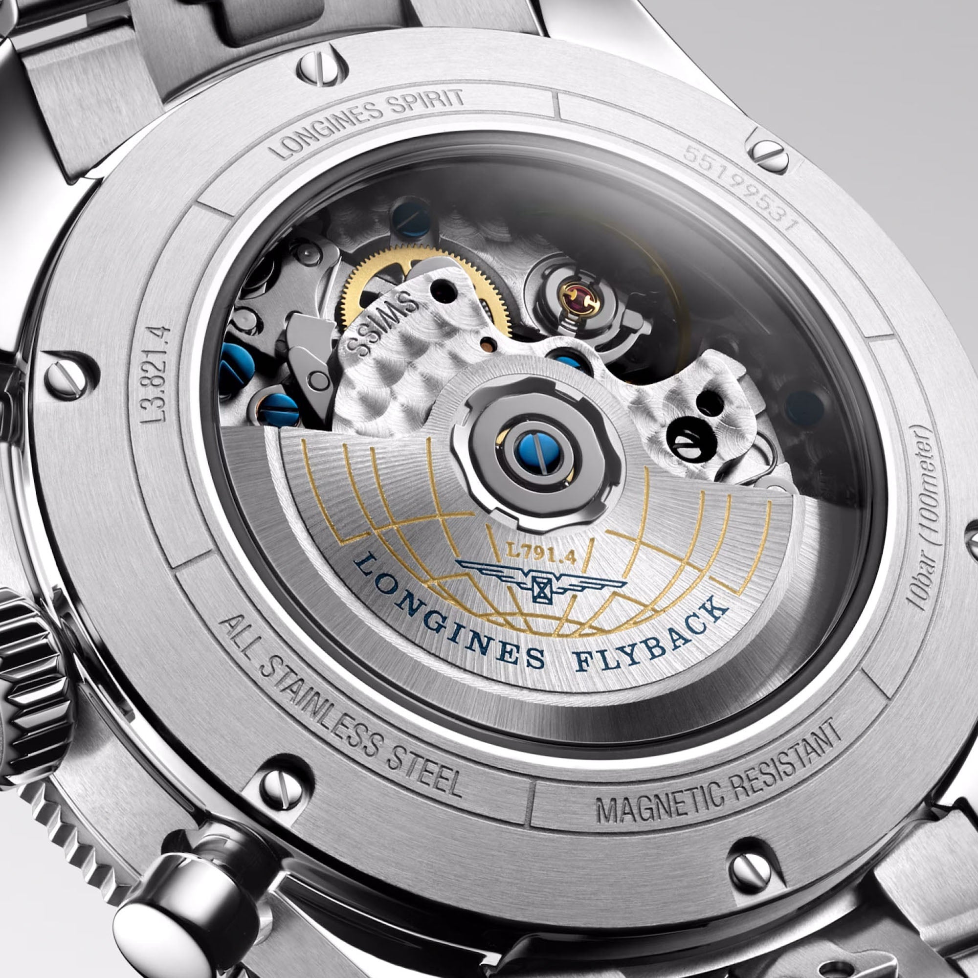 Spirit Flyback Black / Stainless Steel | Black Dial