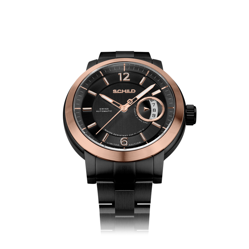 Heinrich Minimal Swiss Automatic Limited Edition Black / Black Stainless Steel | Black Dial