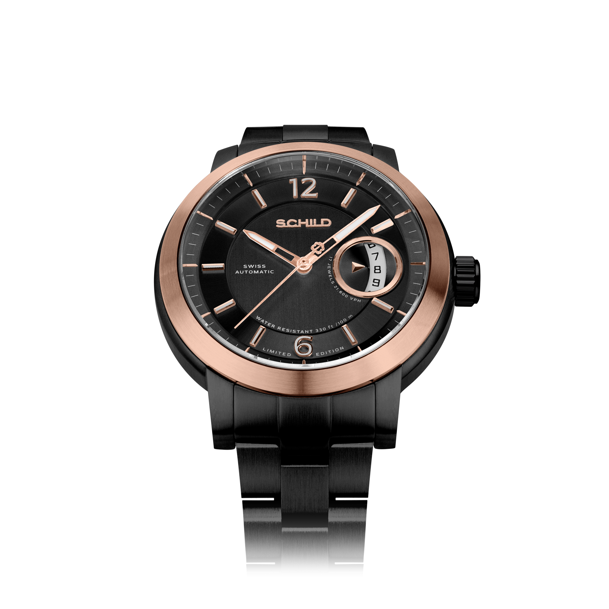 Heinrich Minimal Swiss Automatic Limited Edition Black / Black Stainless Steel | Black Dial