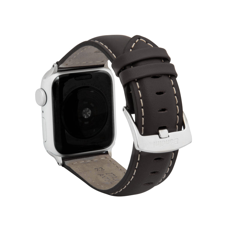 Classic Leather Band with Stitch for Apple Watch Series 8/7/6/5/4/3/2/1/SE Brown (38mm | 40mm | 41mm) |  Dial