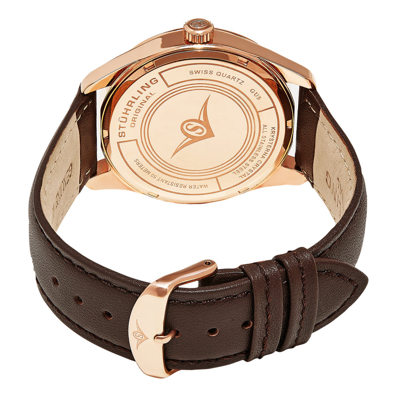 Aviator Brown/Leather/Black Dial/Rose Case | Black Dial