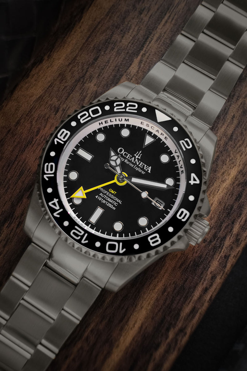 Seiko NH34 Titanium Automatic GMT 1250M Deep Marine Explorer II