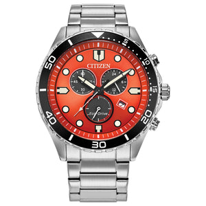 Sporty Aqua 43mm / Orange / Silver Orange Dial