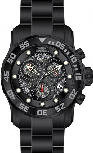 Pro Diver Chronograph Silver / Black Dial / Black Stainless Steel Bracelet Two-Tone Silver / Black Dial