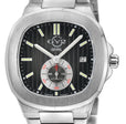 Potente Silver/Black, Silver band, Swiss Automatic Dress Watch | Black Dial