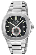 Potente Silver/Black, Silver band, Swiss Automatic Dress Watch | Black Dial