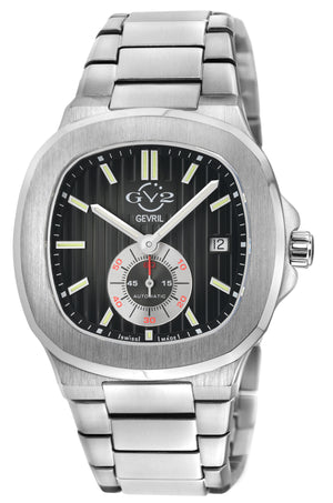 Potente Silver/Black, Silver band, Swiss Automatic Dress Watch | Black Dial