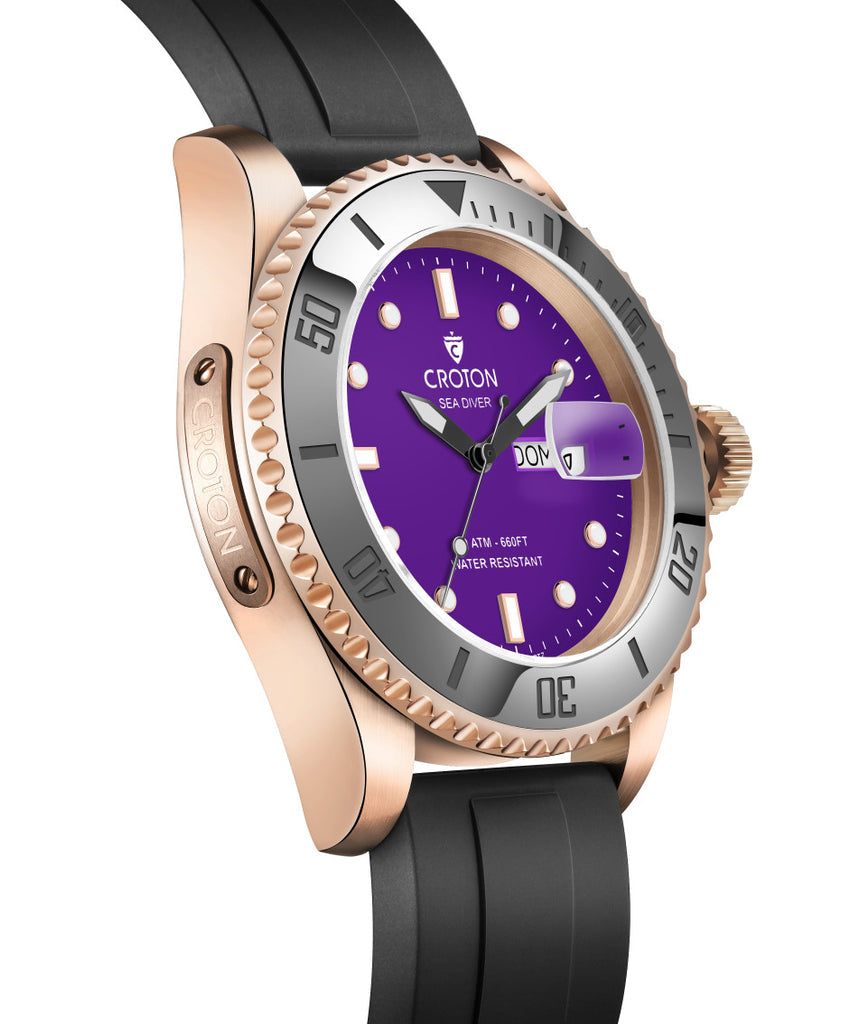 Croton Sea Diver Rose/Purple/Brown | | CA301308BKPP – Watch Gang