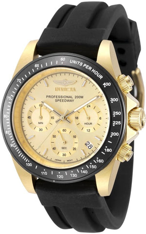 Speedway Chronograph Gold Dial / Black Silicone Strap Gold Dial