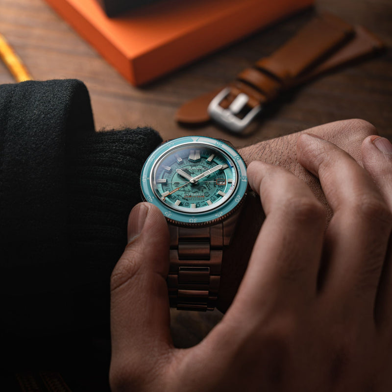 Fleuss Automatic Severn Edition Turquoise / Stainless Steel |  Dial