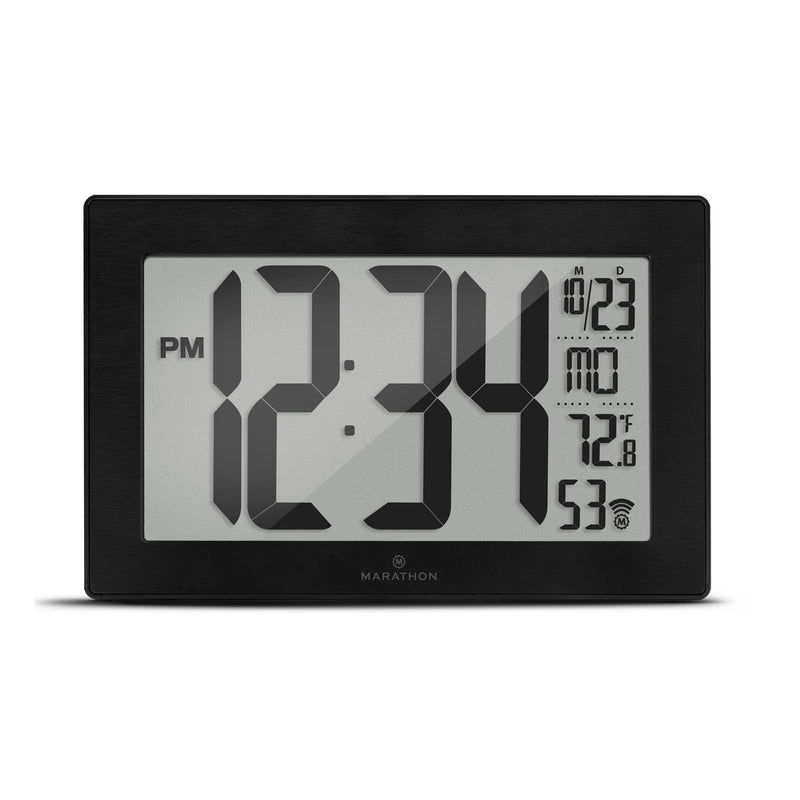 Self-Setting, Self-Adjusting, Wall Clock w/ Stand & 8 Time Zones atomic-self-setting-self-adjusting-wall-clock-w-stand-8-timezones