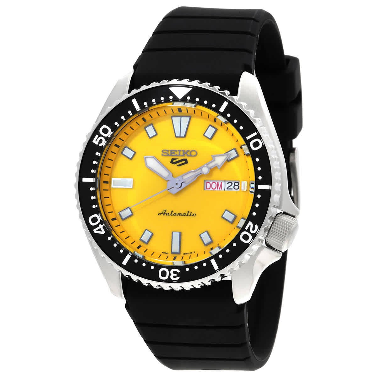5 Sports SKX Yellow Dial / Black Silicone Strap Yellow Dial