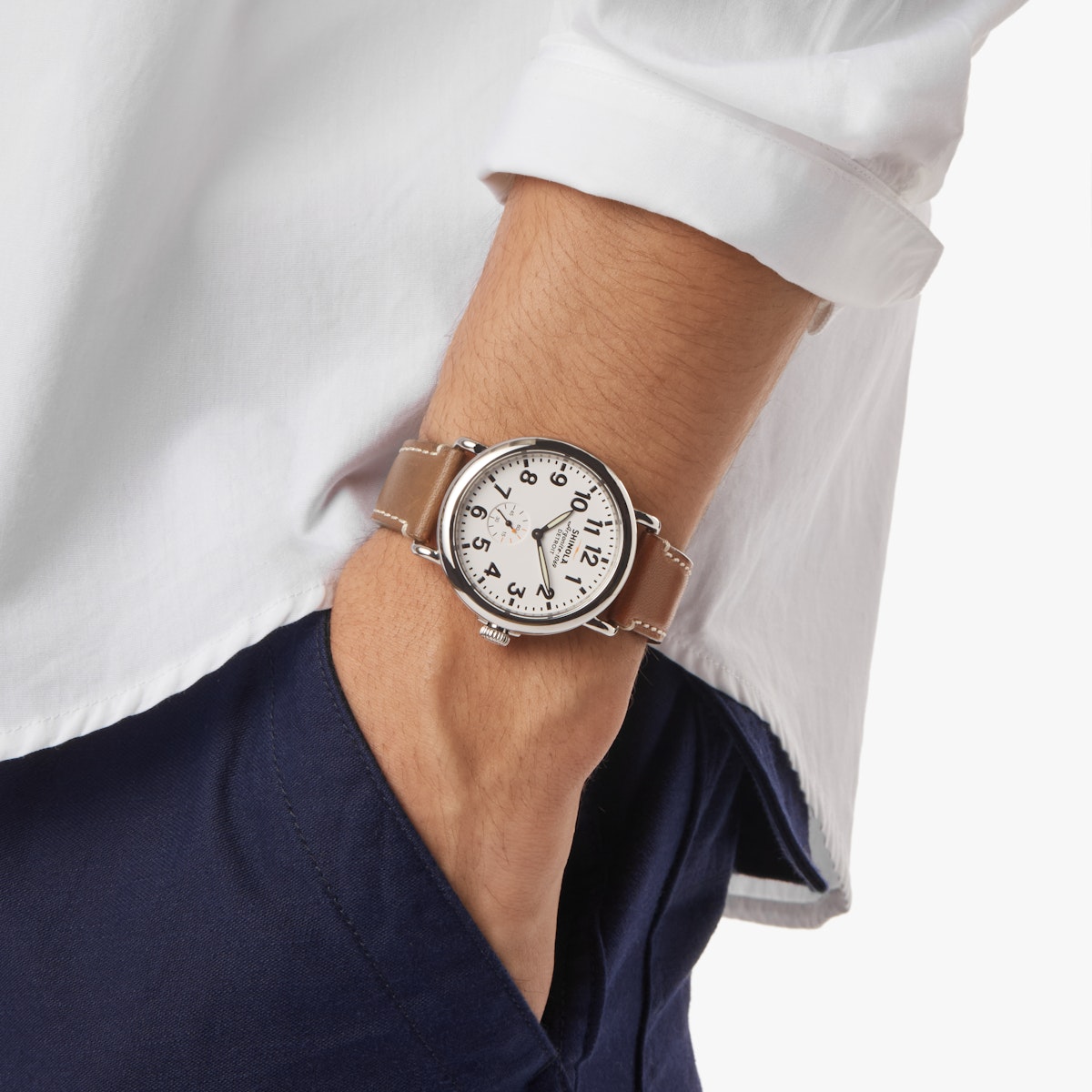 Runwell 41 White | White Dial – Watch Gang