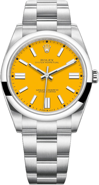 Pre-Owned Rolex Oyster Perpetual Yellow Dial