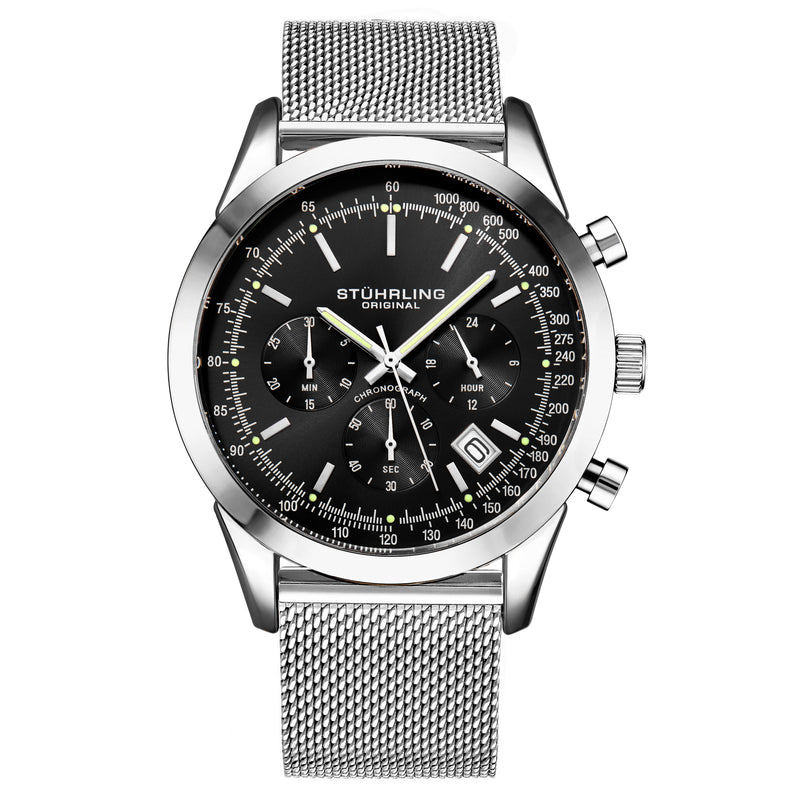 Monaco Silver Silver/Alloy | Black Dial