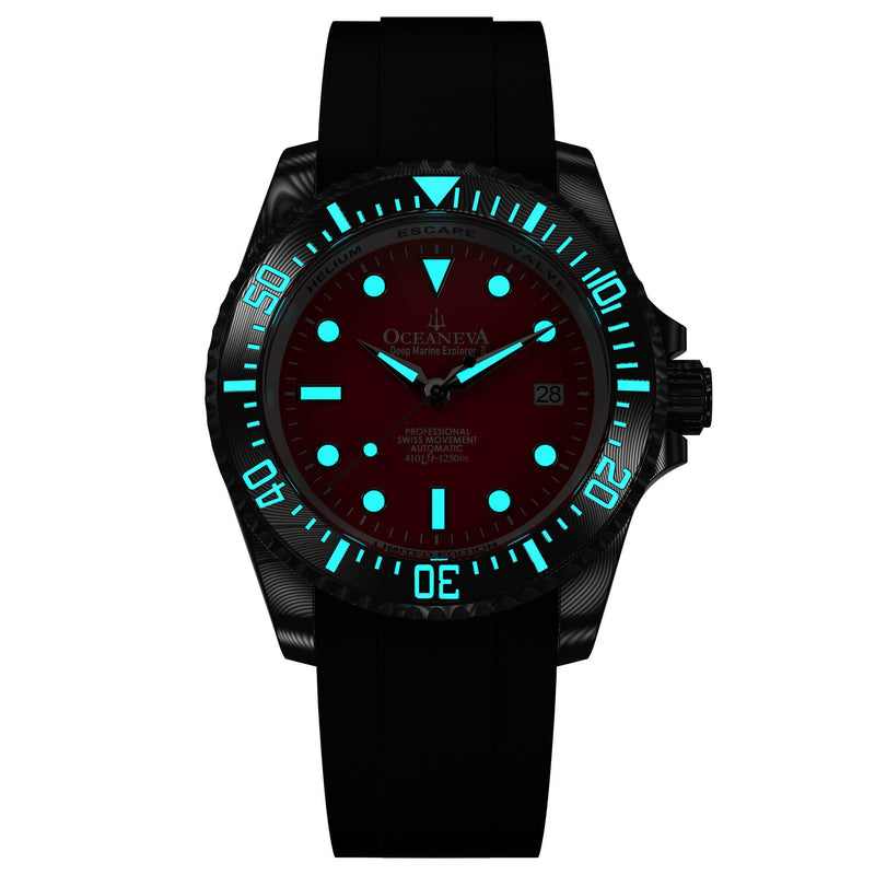 Damascus Swiss Automatic SW200 Deep Marine Explorer II Damascus/Red Dial | Red Dial
