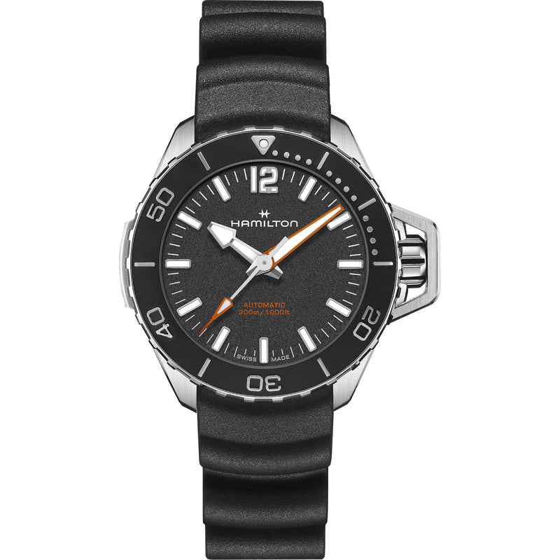 Khaki Navy Black/Rubber | Black Dial