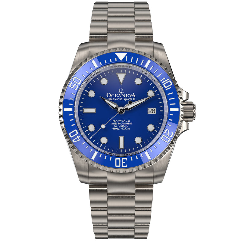 TITANIUM Swiss Automatic SW200 Deep Marine Explorer II