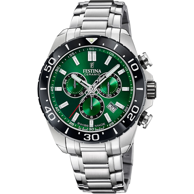 Chronograph Ceramic Green / Stainless Steel Green Dial