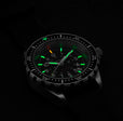 Divers Quartz Black NGM/Steel Bracelet | Matte Black Dial