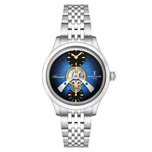 Dalton Fume Blue  / Silver Stainless Steel Bracelet Blue Dial