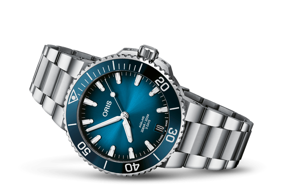AQUIS DATE CALIBRE 400 41.5mm Blue Dial |  Dial