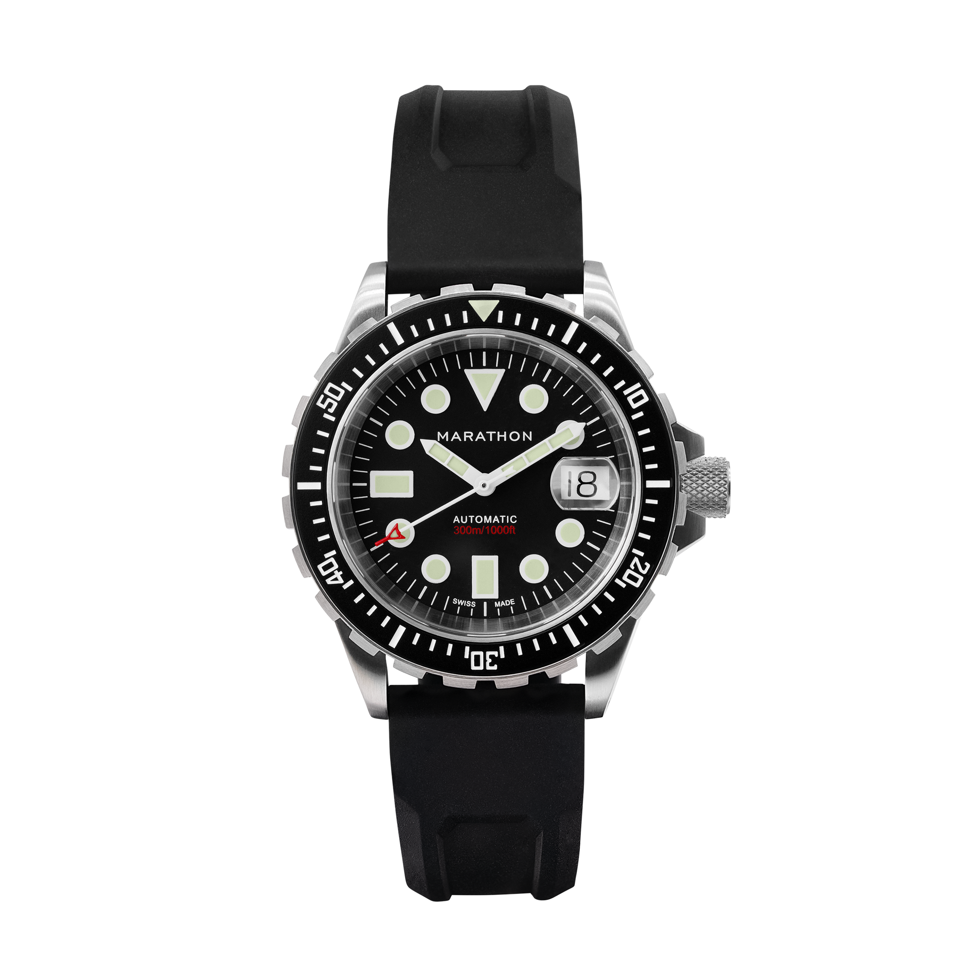 41mm OSAR-D Type I - Diver's Automatic 41mm OSAR-D ON RUBBER STRAP | Black Dial