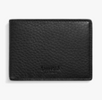 Slim Bifold Wallet Natural Grain Leather - Black