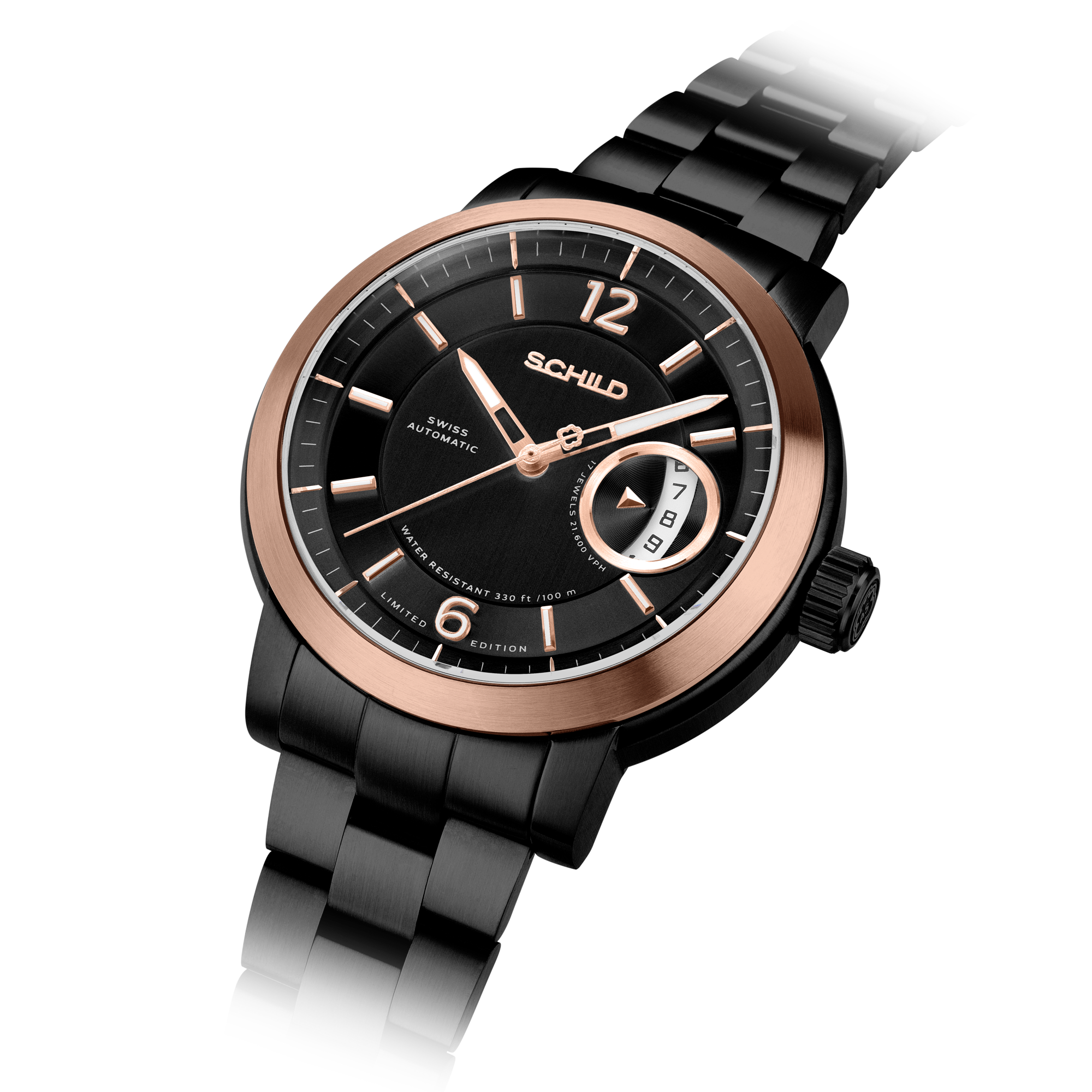 Heinrich Minimal Swiss Automatic Limited Edition Black / Black Stainless Steel | Black Dial