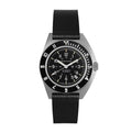STRAP, 20mm, ITALIAN LEATHER, CROSS HATCH, PARKERIZED BUCKLE, BLACK, STANDARD ITALIAN LEATHER, CROSS HATCH