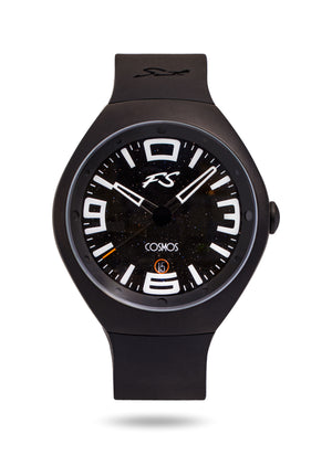 Frank Stephenson's Cosmos Series Black Case, Black Dial, Black Strap | Black Dial
