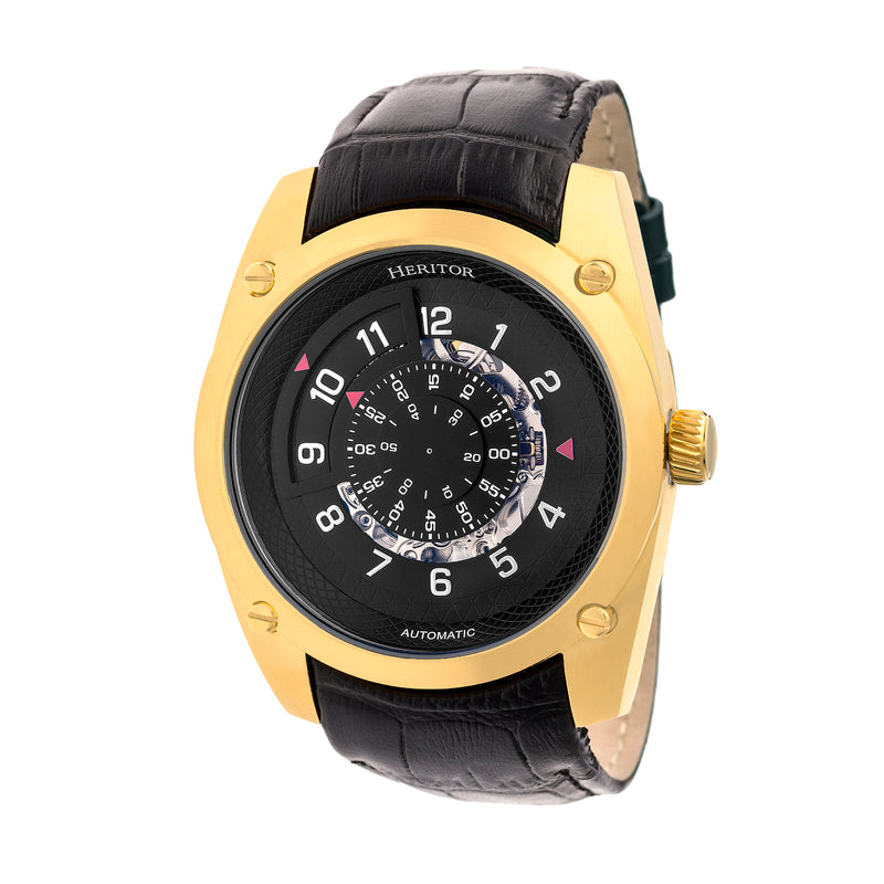 Daniels Genuine Leather Gold/Black | Black Dial