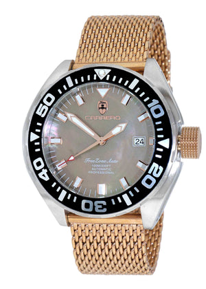 FreeZone-Auto Rose/Rosetone-Mesh | Brown Dial