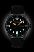 Aviation Tornado Black Dial with Orange | Black Dial