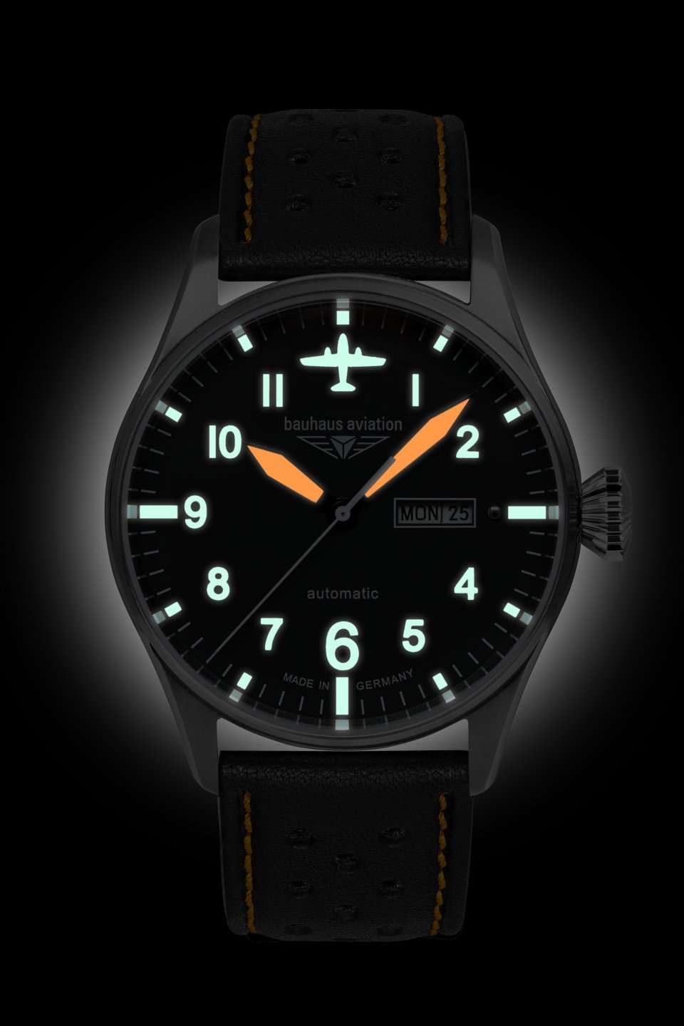 Aviation Tornado Black Dial with Orange | Black Dial