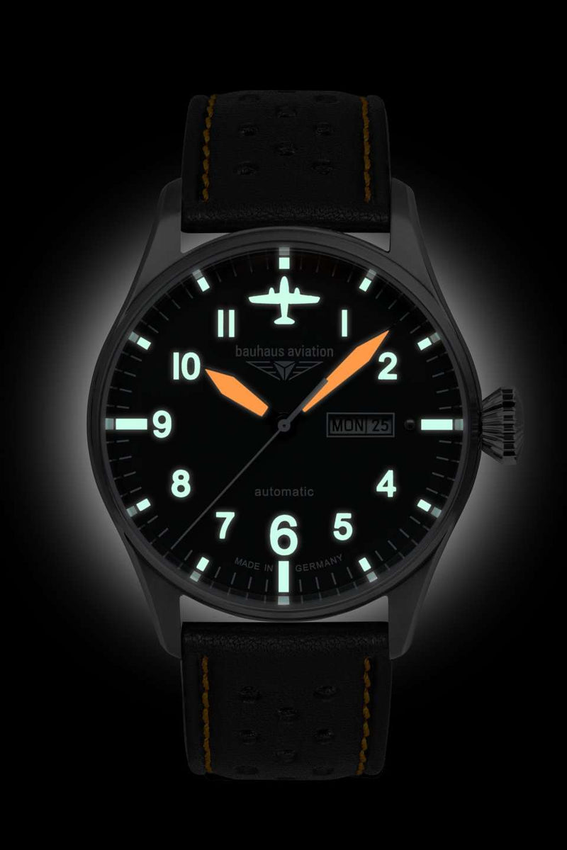 Aviation Tornado Black Dial with Orange | Black Dial