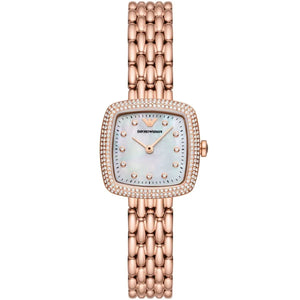 Classic Crystal White Mother-Of-Pearl Dial / Rose Gold-Tone Stainless Steel Bracelet Mother-of-Pearl Dial