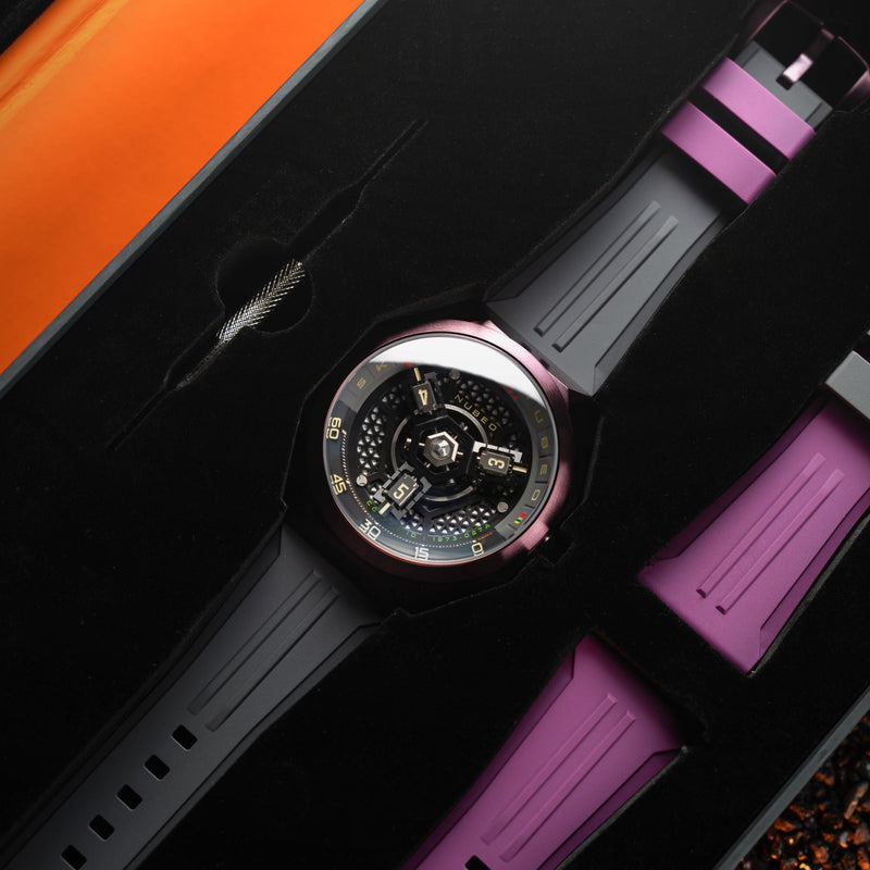 Skylab Automatic Limited Edition Black / Gray Rubber | Black Dial