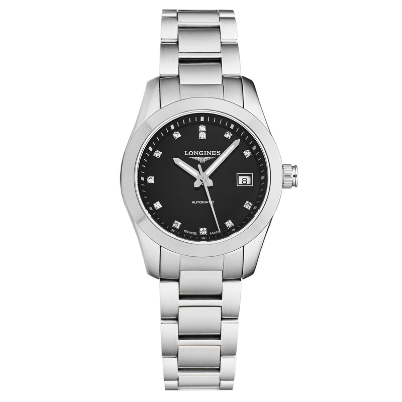 Conquest L22854586 / Silver | Black Dial